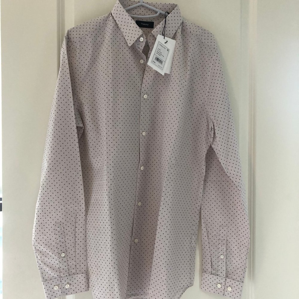 Theory Cedrick Dress Shirt Tint Multi Zagros Shirting 15.5R